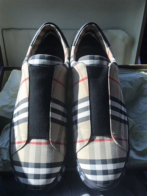 burberry slip on sandals|Burberry slip on flat sneakers.